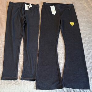 2 pair Girls jeggings/flare leg cotton pull on pants